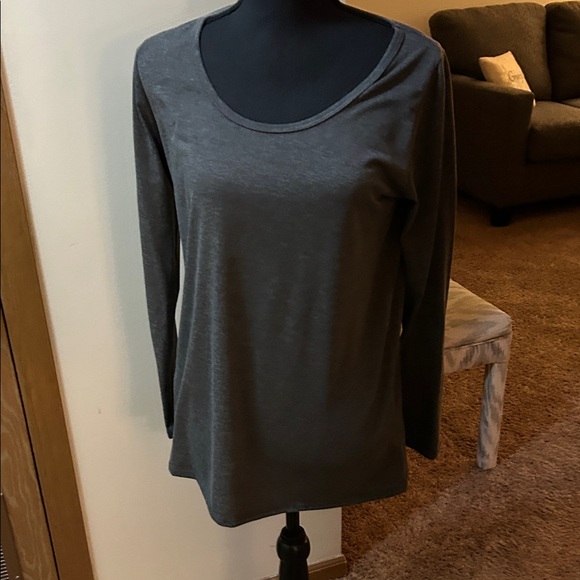 LuLaRoe Tops - LuLaRoe Charcoal Long Sleeve Top